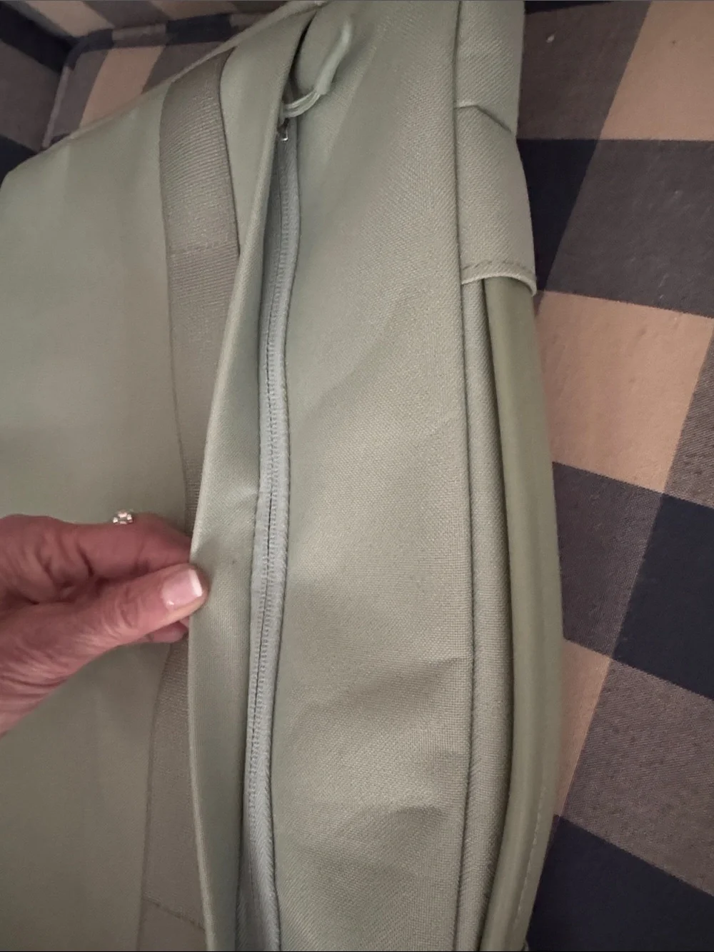 Sage Green New Laptop Bag with Multiple Front Pockets
